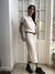 Conjunto tejido de remera y falda midi - comprar online