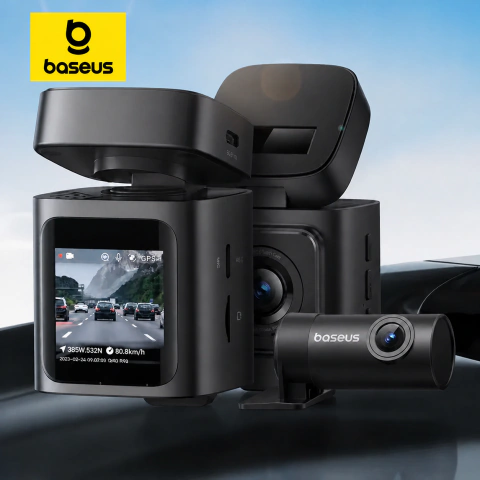 Câmera Veicular Baseus PrimeTrip VD1 3K + Traseira 1080p com GPS