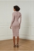 Vestido Tricot Midi Manga Longa Lurex na internet