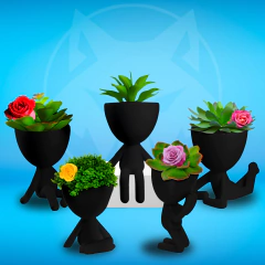 Kit Vasinhos Decorativo Robert Plant Bob Para Suculentas Cores Variadas na internet