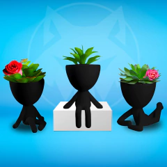 Imagem do Kit Vasinhos Decorativo Robert Plant Bob Para Suculentas Cores Variadas