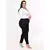 Calça Jeans Preta Feminina Plus Size Cintura Alta Com Lycra Elastano Premium efeito Empina Bumbum - Lunvion