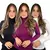 Kit 3 Blusa De Frio Cacharrel Feminina Gola Alta Trico