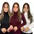 Kit 3 Blusa De Frio Cacharrel Feminina Gola Alta Trico - loja online