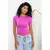 Baby Tee Feminina - Blusa Slim Fit Manga Curta Blusa de Compressão Várias Cores - loja online