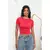 Imagem do Baby Tee Feminina - Blusa Slim Fit Manga Curta Blusa de Compressão Várias Cores