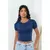 Imagem do Baby Tee Feminina - Blusa Slim Fit Manga Curta Blusa de Compressão Várias Cores