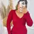 Imagem do Blusa Tricot Básica Decote V Tricô Trança Feminina Outono Inverno