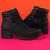 Bota feminina Virginia inverno 2025 bota cano curto solado tratorado outono inverno - COTURNO FEMININO OFF WHITE / PRETA - Lunvion