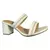 Tamanco Feminino Salto Bloco Médio Linha Conforto – Detalhe em Trança com Strass – Cores Nude / Preto / Off White - loja online