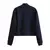 Jaqueta Bomber Feminina Branca Outono Inverno Botão Jaquetas Cropped - Lunvion