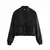 Jaqueta Bomber Feminina Branca Outono Inverno Botão Jaquetas Cropped