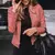 Jaqueta de couro falso slim fit feminina clássica moto biker jaqueta de couro