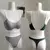 Conjunto de sutiã esportivo e calcinha sem costura feminino, roupa íntima de algodão vazada, costas em U, sutiã push-up, conjunto de lingerie sexy confortável - comprar online