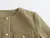 Jaqueta Cropped de Tweed Feminina, Casaco com Botões e Manga Longa - comprar online