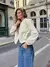 Jaqueta Bomber Feminina Branca Outono Inverno Botão Jaquetas Cropped