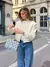 Jaqueta Bomber Feminina Branca Outono Inverno Botão Jaquetas Cropped - Lunvion