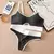 Conjunto de sutiã esportivo e calcinha sem costura feminino, roupa íntima de algodão vazada, costas em U, sutiã push-up, conjunto de lingerie sexy confortável - Lunvion