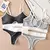 Conjunto de sutiã esportivo e calcinha sem costura feminino, roupa íntima de algodão vazada, costas em U, sutiã push-up, conjunto de lingerie sexy confortável - comprar online