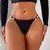Fio dental cintura baixa cetim prateado lingerie sexy respirável roupa íntima feminina tanga feminina - Lunvion