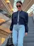 Jaqueta Bomber Feminina Branca Outono Inverno Botão Jaquetas Cropped na internet