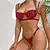 Imagem do Lingerie de renda transparente para mulheres, sutiã ultrafino, calcinha erótic