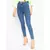Calça Jeans Feminina Cintura Alta Tecido Encorpado Premium Muito Elastano Modela o Corpo Levanta Bumbum Confortável e Elegante Blogueira Moderna Lisa - comprar online
