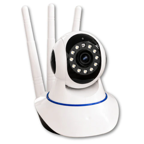 Cámara De Seguridad IP WiFi 3 Antenas Con Monitoreo Remoto Desde App Y Detección De Movimiento