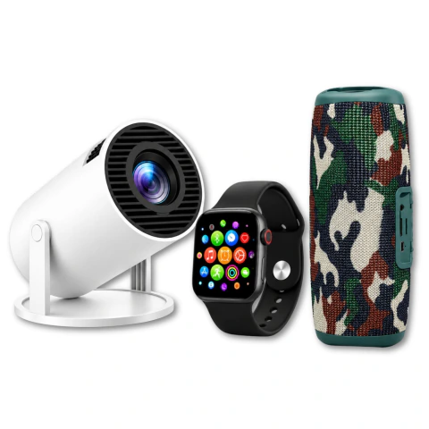 Combo 3 En 1 Proyector HY300 + Parlante + Smartwatch