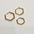 Trio de Argolas Geométricas