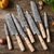 Cuchillo de cocina manual de acero de Damasco