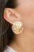 Brinco Redondo Martelado Dourado - comprar online