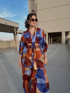 Conjunto Traços da Terra (kimono + calça)
