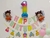 Guirnalda doble: Vestidos de Princesas + Happy Birthday con bordes dorados - tienda online
