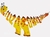 Guirnalda simple: Feliz Cumple en forma Dinosaurio - comprar online