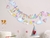 Guirnalda doble: Unicornios Happy Birthday tornasol con Arco Iris y diamantes - comprar online