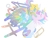 Guirnalda doble: Unicornios Happy Birthday tornasol con Arco Iris y diamantes en internet