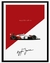 Cuadro Decorativo Ayrton Senna - F1 33x43cm Premium