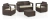 Juego De Living Para Exterior - Set Apolo
