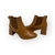 Bota Feminina Cano Curto em Couro Caramelo com Tachas – Salto Bloco 6cm – Modelo CT - Closet 35