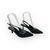 Scarpin Slingback Feminino com Brilho – Couro Preto – Salto Fino 5cm