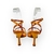 Salto Fino Feminino em Couro sintetico Laranja Queimado – Tiras Finas Cruzadas com Fivela – 10cm – Exclusivo Tamanho 35 - Closet 35