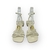 Sandália Feminina em Couro sintetico Off White – Salto Bloco 3cm – Tiras Finas com Detalhe Dourado – Exclusivo Tamanho 35 na internet