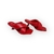 Sandália tamanco de couro vermelho com salto de 5,5cm, modelo exclusivo e elegante da marca Carrano.