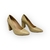 Scarpin Santa Lolla em couro nude com salto fino de 9cm, modelo elegante e atemporal.