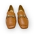 Mocassim Feminino Andine em Couro Caramelo com Fivela Dourada – Salto 2cm – Tamanho 35 - comprar online