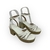 Sandália Meia Pata Feminina em Couro Off White Zabumba – Salto Alto 8cm com Fivela e Base de Corda - comprar online