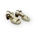 Sandália Meia Pata Feminina Andine em Couro Off-White – Fivela Tartaruga - comprar online