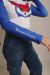 Crop Top Manga Larga Blanco/Azul Cara de Bullita en internet