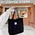 Bolsa de ombro feminina retrô casual em lona na internet